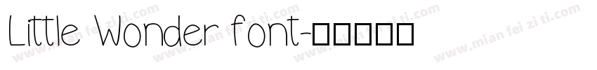 Little Wonder font字体转换